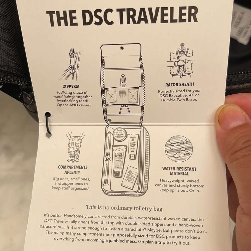 New The DSC waxed canvas Traveler case 10L in x 6H in x 5W in